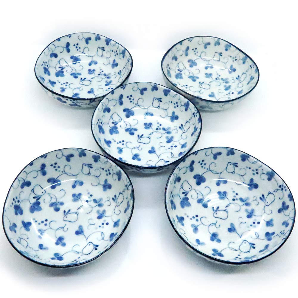 瀬戸焼　手造り工房　夕立窯　うさぎ 大皿 変形鉢　小皿　茶碗　7点まとめ売り Yahoo!オークション -「夕立窯 うさぎ」の落札相場・落札価格